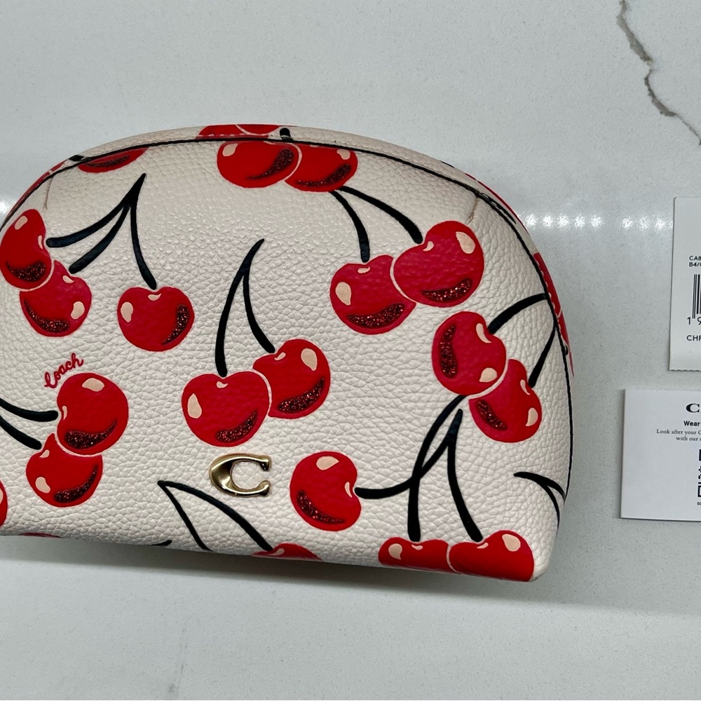 Coach Red Cherry Julienne Cosmetic Bag